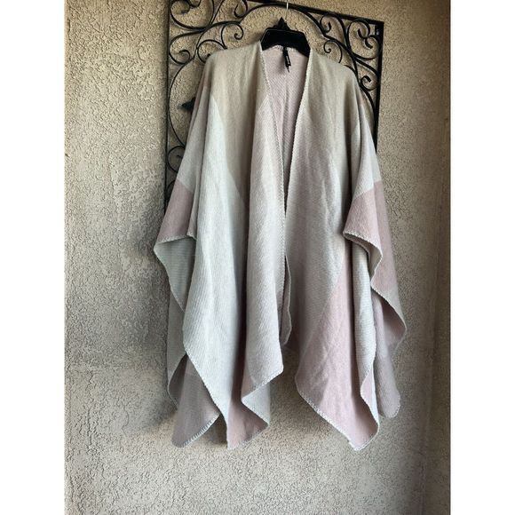 Torrid color block ruana wrap - OS - pink/ tan - Picture 4 of 8